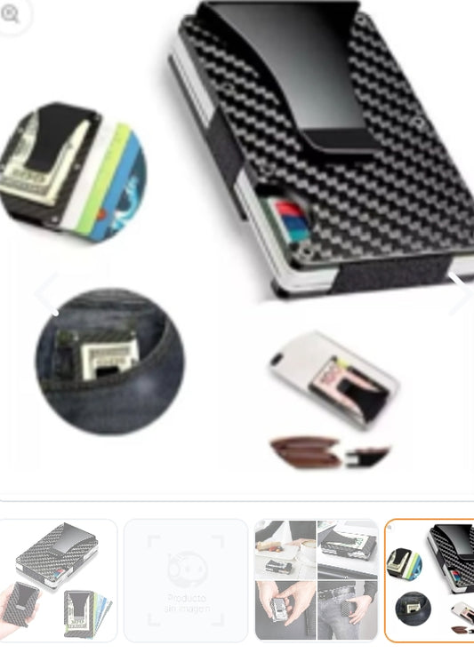 Billetera antirobo fibra de carbono